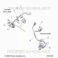 ELECTRICAL, WIRE HARNESS, HOOD, ELEC. START