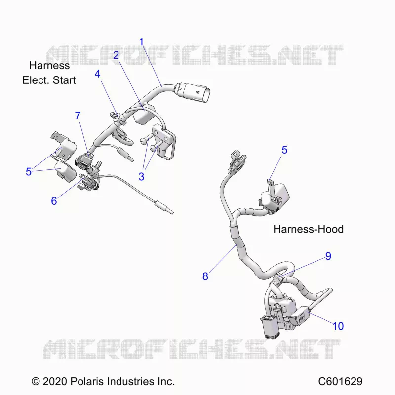 ELECTRICAL, WIRE HARNESS, HOOD, ELEC. START
