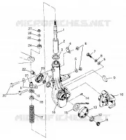 FRONT STRUT    MAGNUM 4X4 W97AC42A, SWEDISH MAGNUM 4X4 S97AC42E AND NORWEGIAN (4940834083B002)
