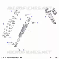 SUSPENSION, REAR SHOCK MOUNTING