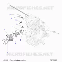 ENGINE, THROTTLE BODY AND FUEL RAIL