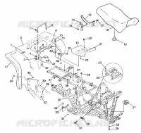 REAR CAB   SEAT  XPLORER 500 W97CD50A (4941354135A005)
