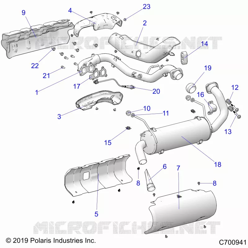 ENGINE, EXHAUST SYSTEM