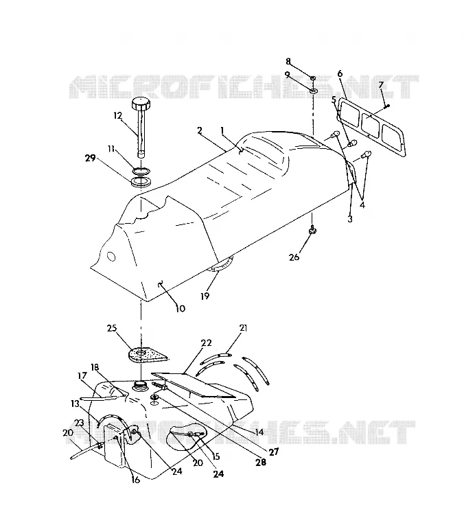 SEAT/GAS TANK ASSEMBLY 500 SP/500 SKS (4921262126003A)
