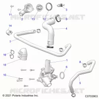 ENGINE, WATERPUMP AND BYPASS