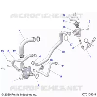 ENGINE, WATERPUMP AND BYPASS