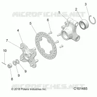 REAR SUSPENSION HUB AND BEARING CARRIER