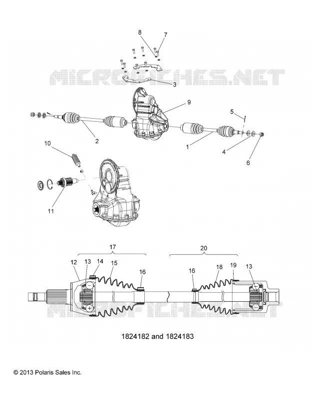 DRIVE LINE, GEARCASE AND HALF SHAFT