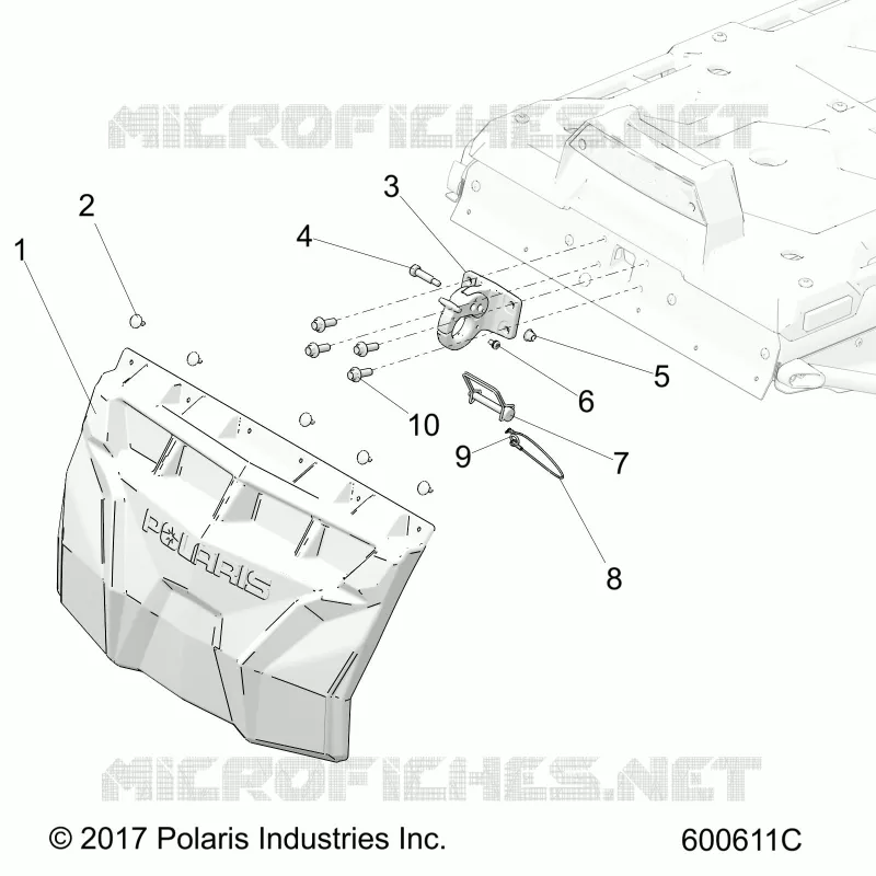 BODY, SNOW FLAP AND HITCH