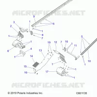 CHASSIS, CLUTCH GUARD, FOOTRESTS, TUNNEL GRIPS