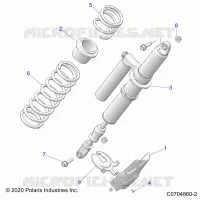 SUSPENSION, REAR SHOCK MOUNTING, DELUXE