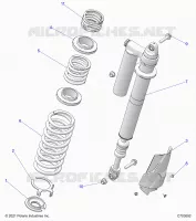 SUSPENSION, REAR SHOCK MOUNTING