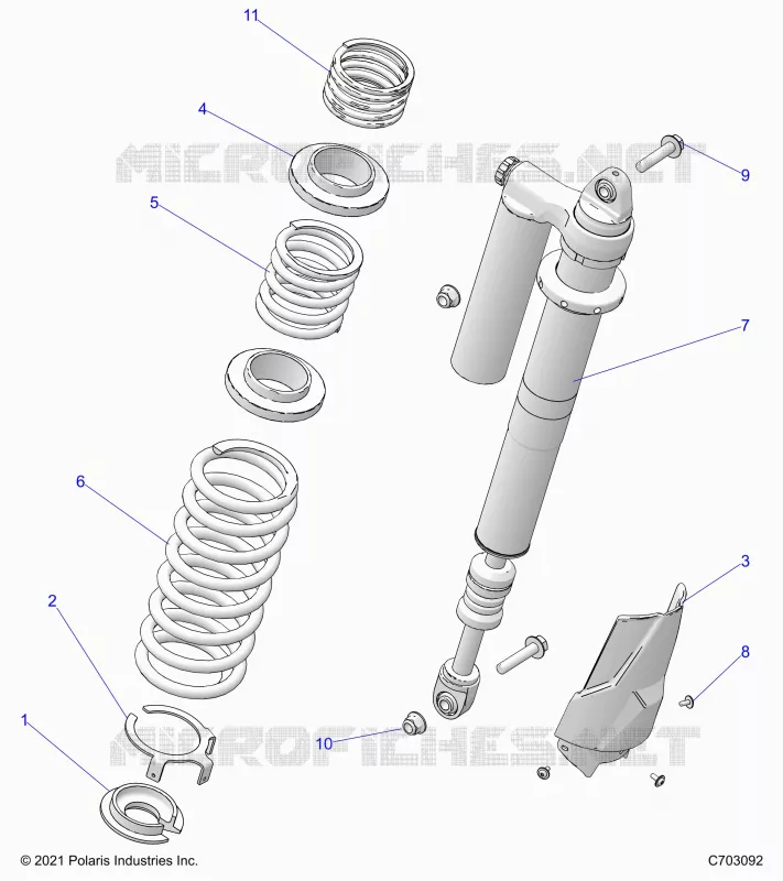 SUSPENSION, REAR SHOCK MOUNTING