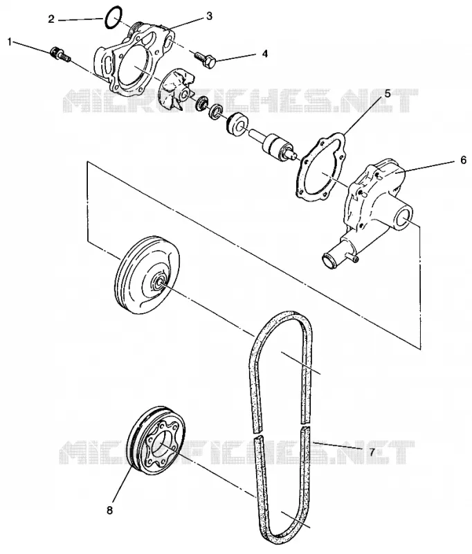 WATER PUMP 500 CARB 0962764, 500 CARB SKS 0962564,  EUROPEAN 500 CARB SKS E (4931873187C013)