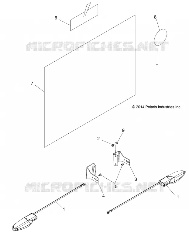 WINDSHIELD, TURN SIGNALS, AND MIRROR