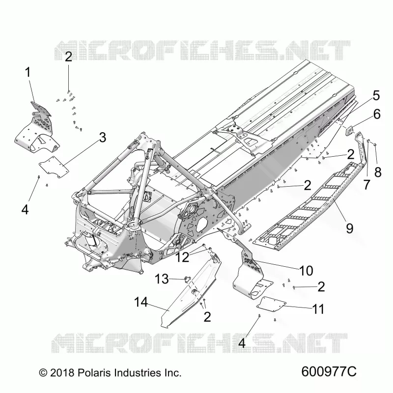 CHASSIS, CLUTCH GUARD/FOOTRESTS/RUNNING BOARDS