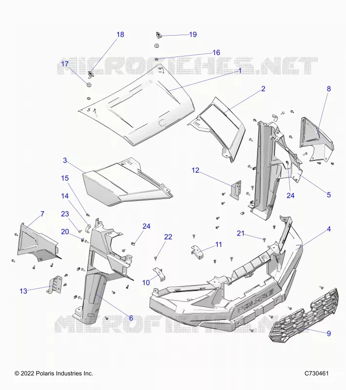 HOOD, AND FRONT FENDERS