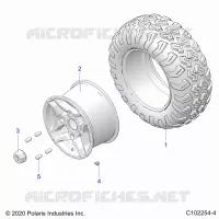WHEELS, REAR TIRE