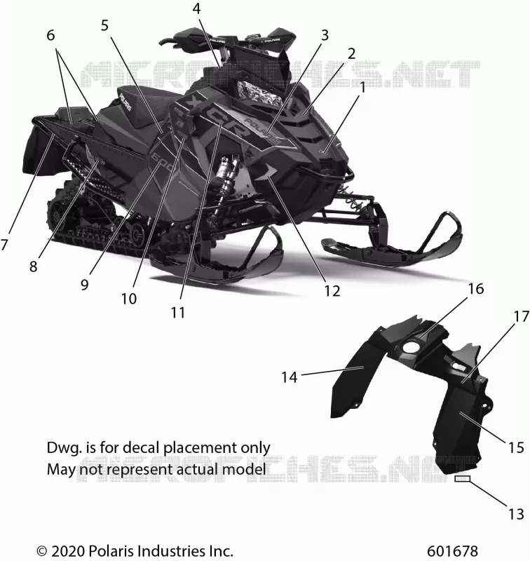 DECALS, POLARIS BLUE SIDE PANEL OPTION