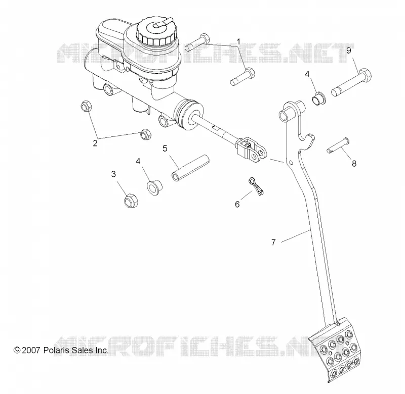 BRAKES, PEDAL AND MASTER CYLINDER MOUNTING