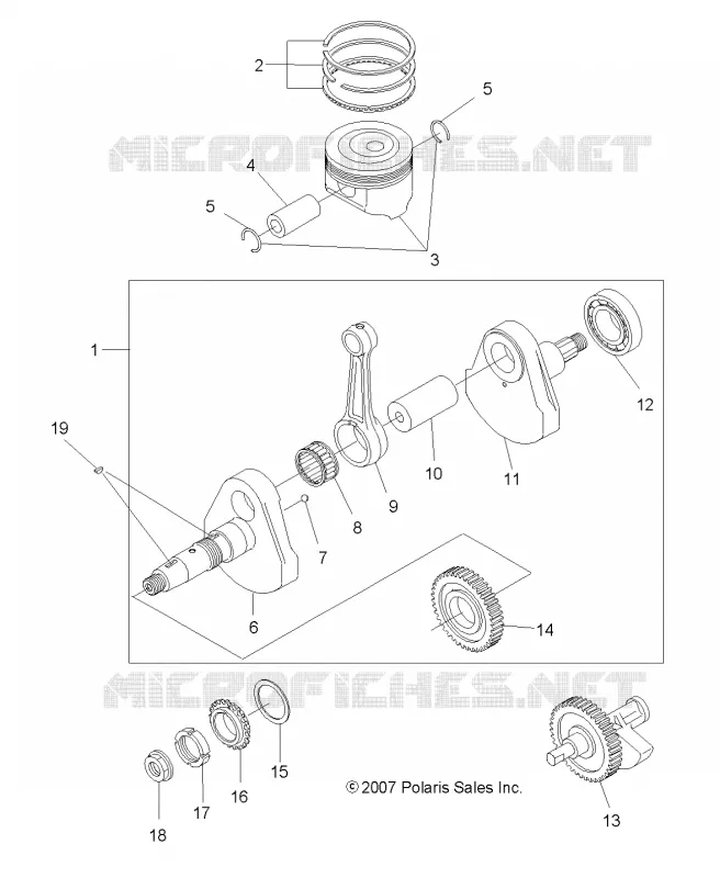 ENGINE, CRANKSHAFT AND PISTON