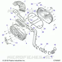 DRIVE TRAIN, CLUTCH COVER AND DUCTING