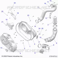 DRIVE TRAIN, CLUTCH COVER AND DUCTING