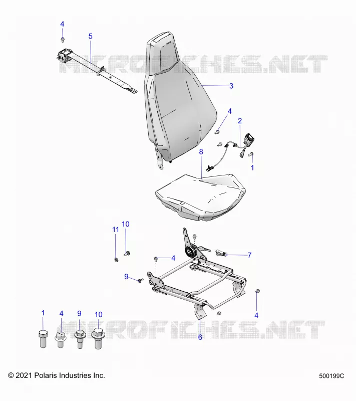 SEAT (DRIVER) AND SEAT BELT MOUNTING