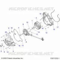 ENGINE, STATOR COVER AND FLYWHEEL