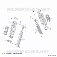 REAR SUSPENSION SHOCKS AND MOUNTING