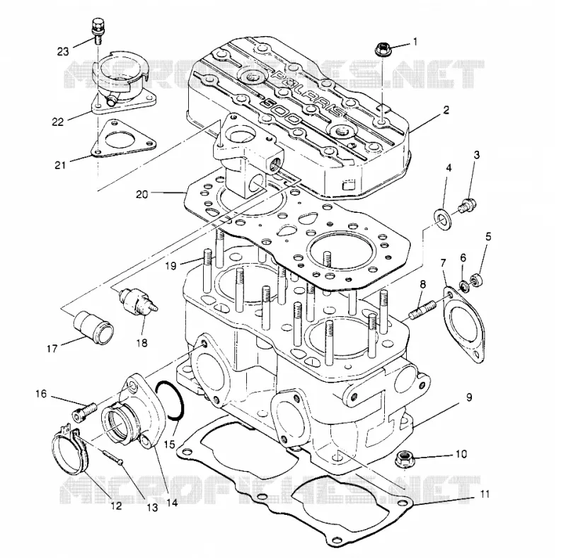 CYLINDER 500 CARB 0962764, 500 CARB SKS 0962564,  EUROPEAN 500 CARB SKS E96 (4931873187C012)