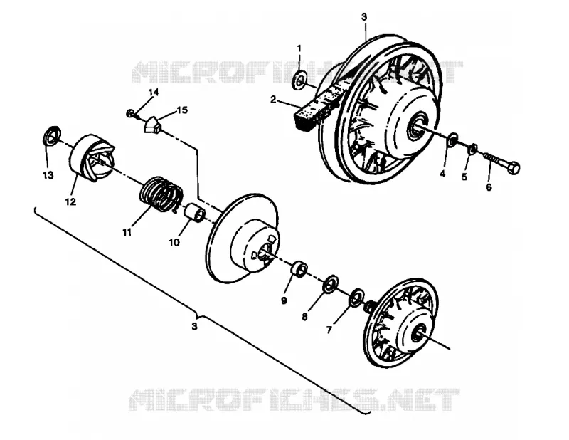 DRIVEN CLUTCH ASSEMBLY TRAIL BLAZER W957221 (4930363036B012)