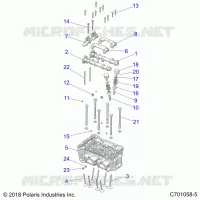 ENGINE, CYLINDER HEAD AND VALVES