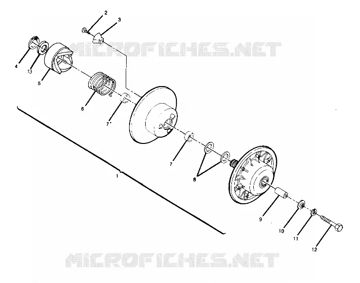 DRIVEN CLUTCH ASSEMBLY  BIG BOSS 4X6 (4919801980031A)