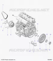 ENGINE, ALTERNATOR, FLYWHEEL, AND STARTER