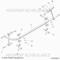 SUSPENSION, STABILIZER BAR, REAR