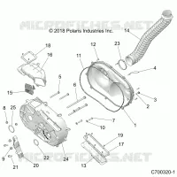 DRIVE TRAIN, CLUTCH COVER AND DUCTING