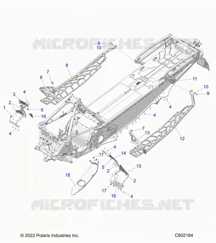 CHASSIS, CLUTCH GUARD, FOOTRESTS, AND RUNNINGBOARDS