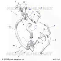 ENGINE, WATERPUMP AND BYPASS