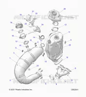 ENGINE, EXHAUST SYSTEM AND TURBO ASM.