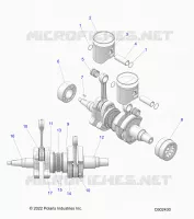 ENGINE, PISTON AND CRANKSHAFT