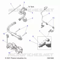 FUEL SYSTEM, RAIL, LINES AND THROTTLE BODY