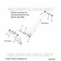 SUSPENSION, SHOCK MOUNTING, REAR SUSP.