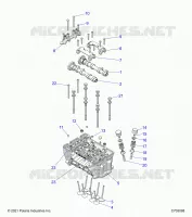 ENGINE, CYLINDER HEAD AND VALVES