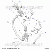 ENGINE, WATERPUMP AND BYPASS