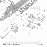 CHASSIS, FOOTREST-LH AND CLUTCH GUARD