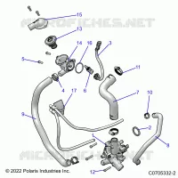 ENGINE, WATERPUMP AND BYPASS