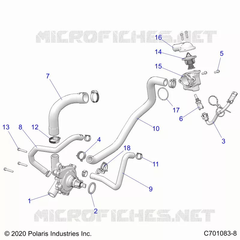 ENGINE, WATERPUMP AND BYPASS