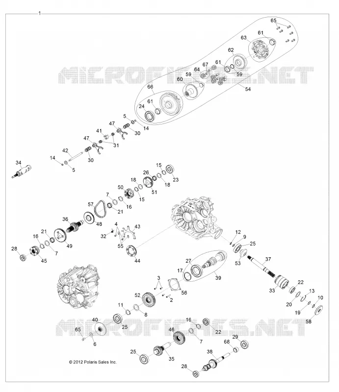 DRIVE TRAIN, MAIN GEARCASE INTERNALS