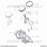 ENGINE, CRANKSHAFT AND PISTON
